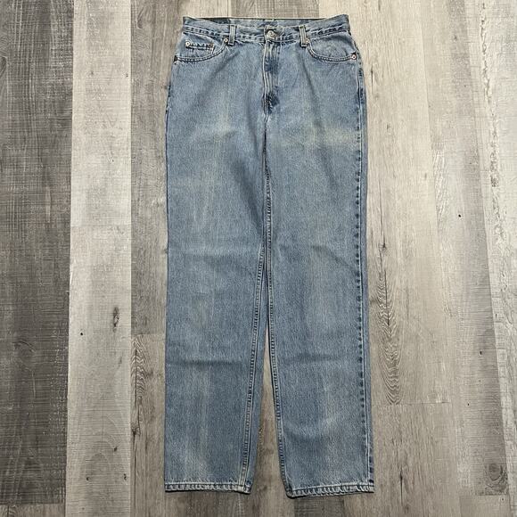 VTG Levis 512 Womens Faded Jeans 90s Slim Fit Straight Leg Denim Size 32x32 - Picture 1 of 6